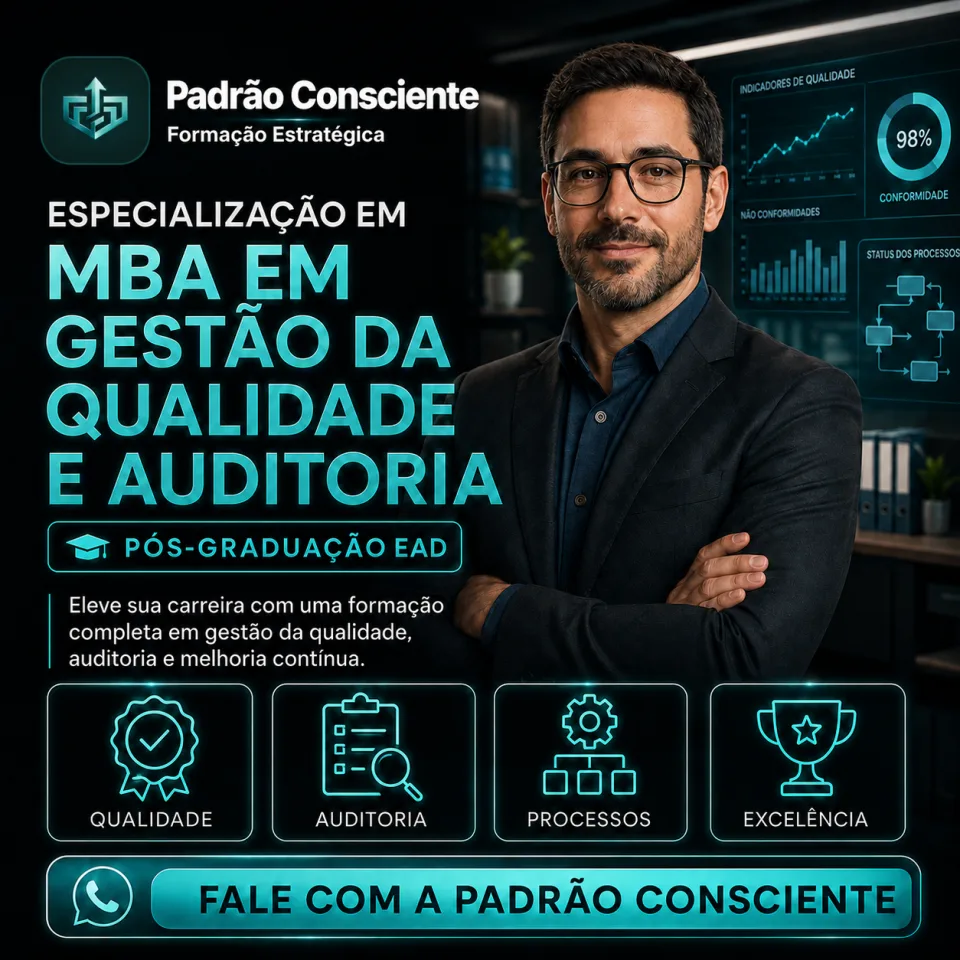 Especialização em MBA em Gestão da Qualidade e Auditoria 100% EAD