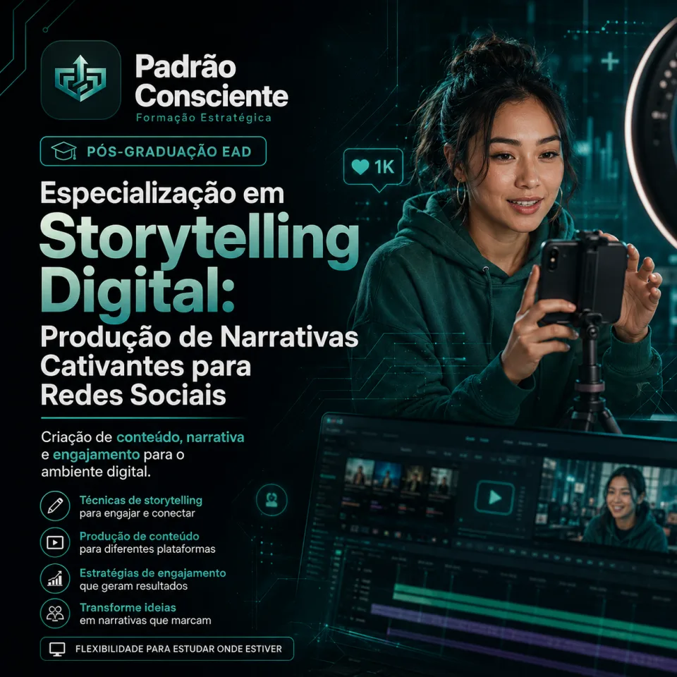 Especialização em Storytelling Digital: Produção de Narrativas Cativantes para Redes Sociais 100% EAD