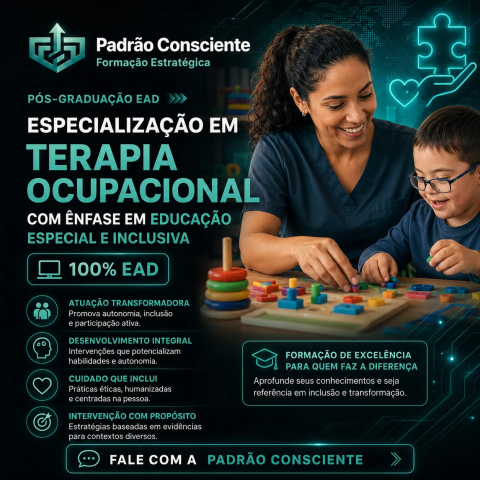 Especialização em Terapia Ocupacional com Ênfase em Educação Especial e Inclusiva 100% EAD
