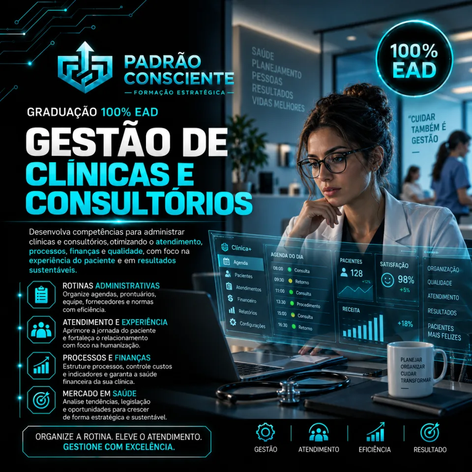 Gestão de Clínicas e Consultórios 100% EAD