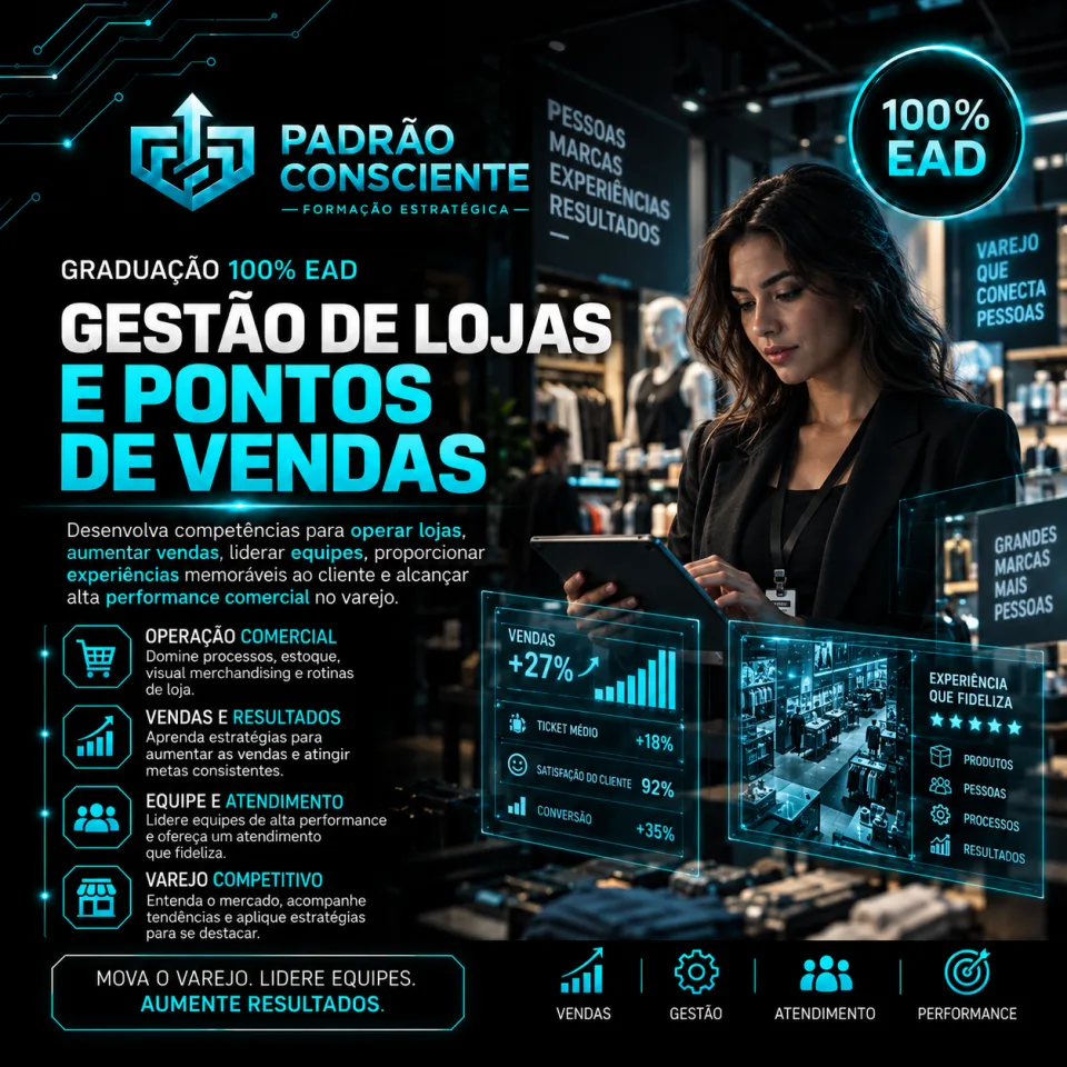 Gestão de Lojas e Pontos de Vendas 100% EAD