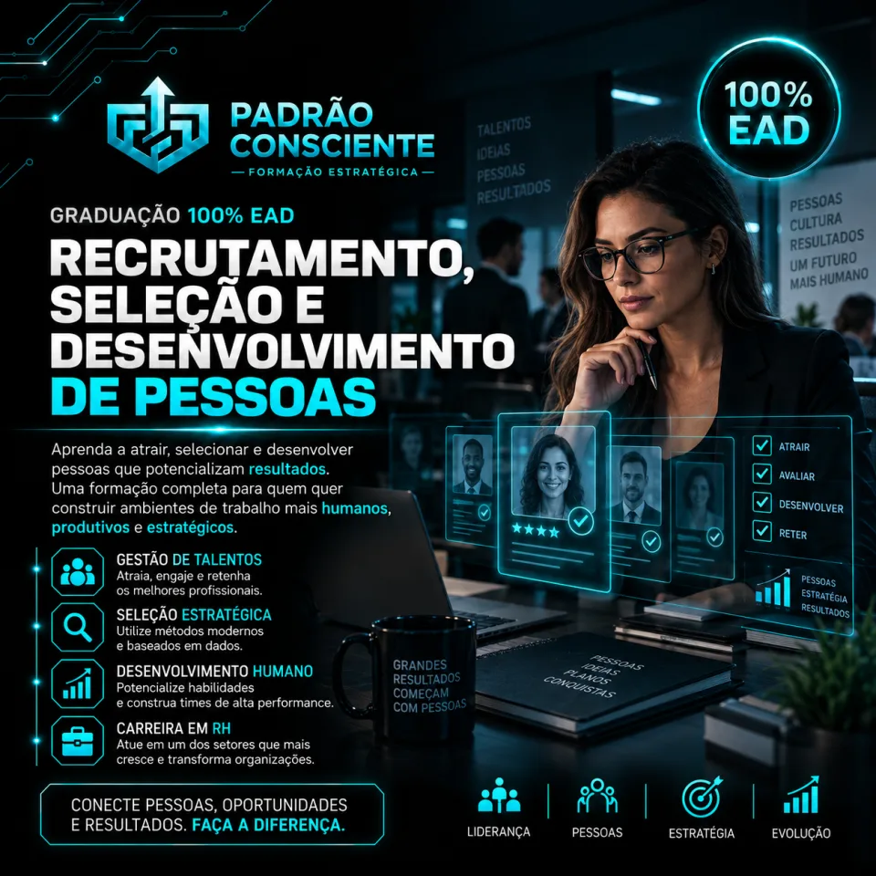 Recrutamento, Seleção e Desenvolvimento de Pessoas 100% EAD