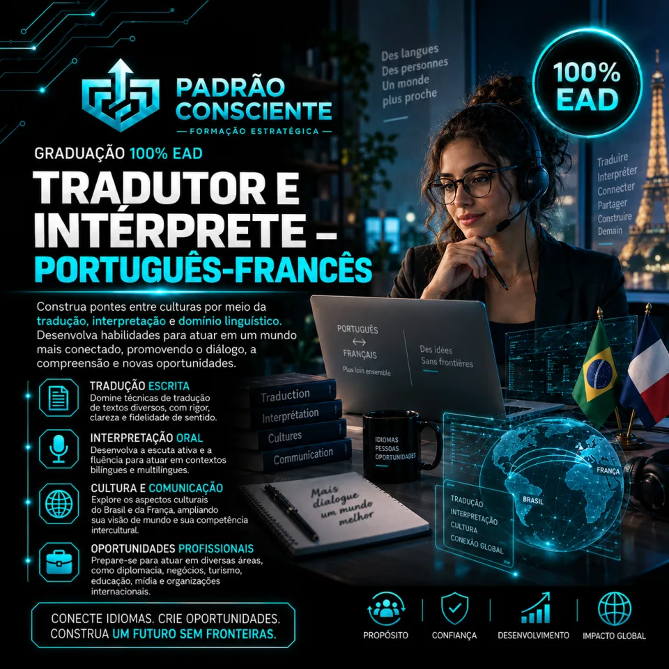 Tradutor e Intérprete – Português-Francês 100% EAD